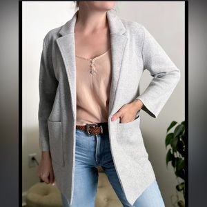 J.Crew merino wool and cotton blend open frond cardigan size S